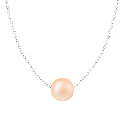 Sterling Silver 10mm Freshwater Pearl 17" Necklace