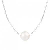 Sterling Silver 10mm Freshwater Pearl. 17" Necklace