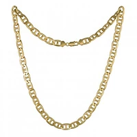 Sterling Silver 18K Yellow Gold Plated 24" 9.8mm Marine Chain