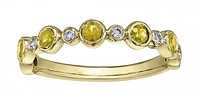 10K Yellow Gold Yellow Sapphire & Diamond Ring
