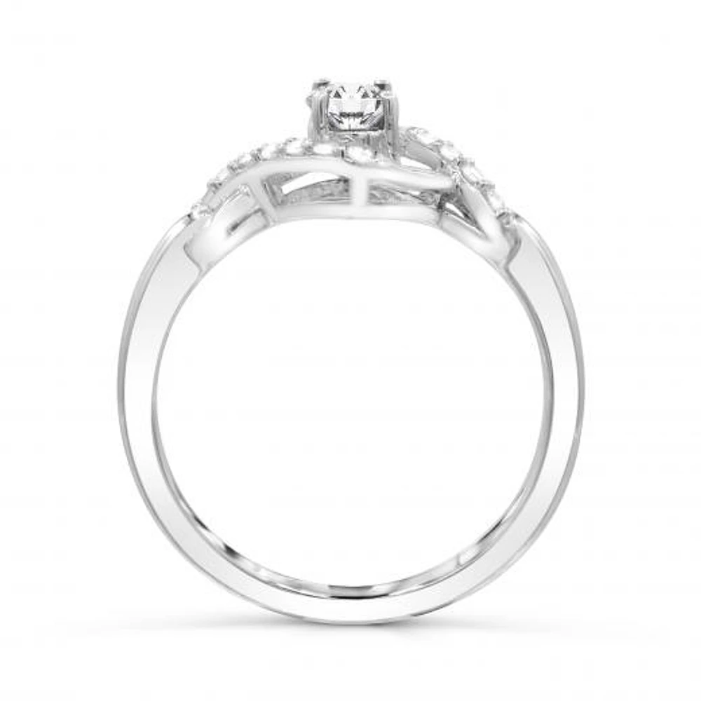 Sterling Silver White Topaz Ring