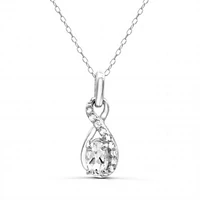 Sterling Silver White Topaz Pendant