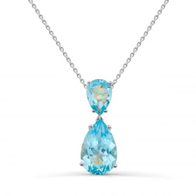 Sterling Silver Blue Topaz Pendant