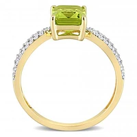 Julianna B 14K Yellow Gold Peridot & Diamond Ring
