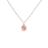 10K Rose Gold 18" Ball Diamond Cut Necklace