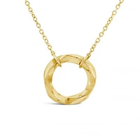 10K Gold 18" 8mm Open Circle Necklace