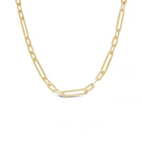 10K Yellow Gold 17" Paperclip Necklace