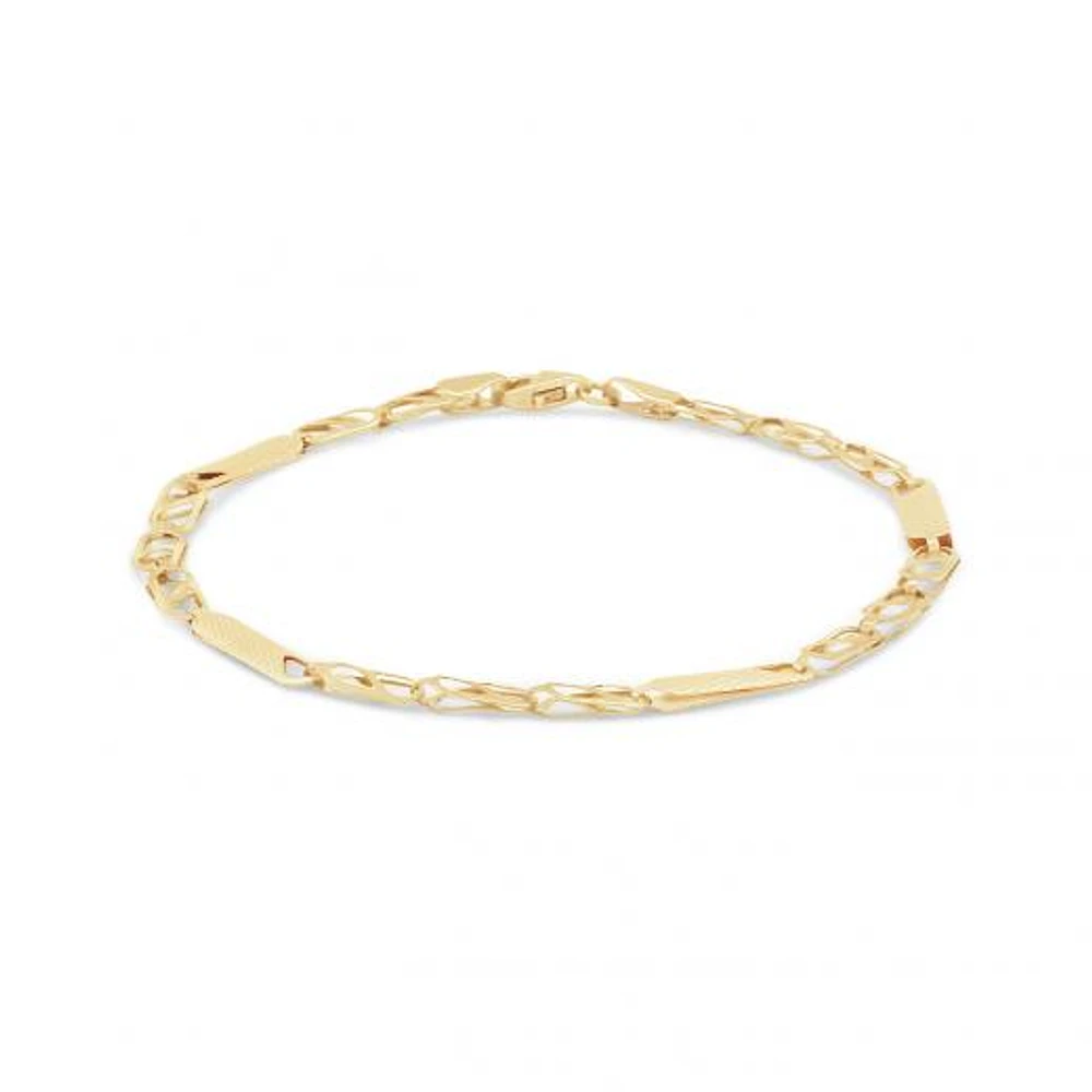 10K Yellow Gold 7.25" Chain Bracelet