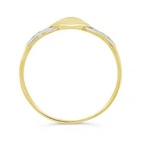 10K Yellow and White Gold Celtic Ring