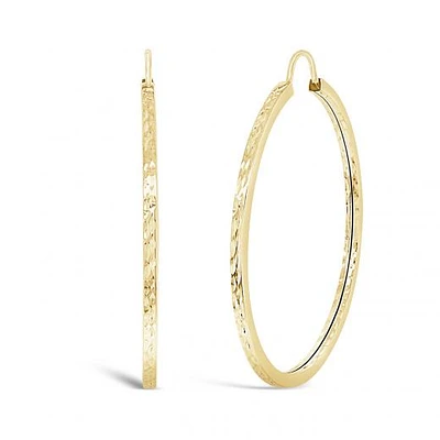 10K Yellow Gold 30mm Light Flexible Hoops