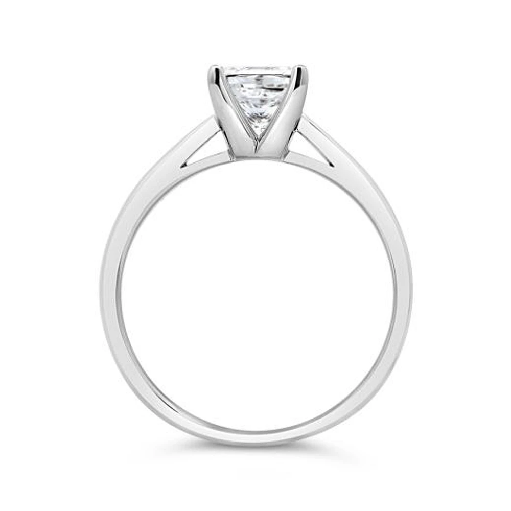 Glacier Fire 14K White Gold 1.00CT Princess Cut Diamond Solitaire Ring
