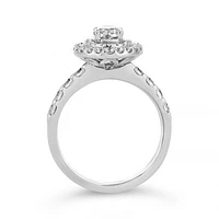Glacier Fire 14K White Gold Oval Bridal Ring 1.44CTW I1/IJ