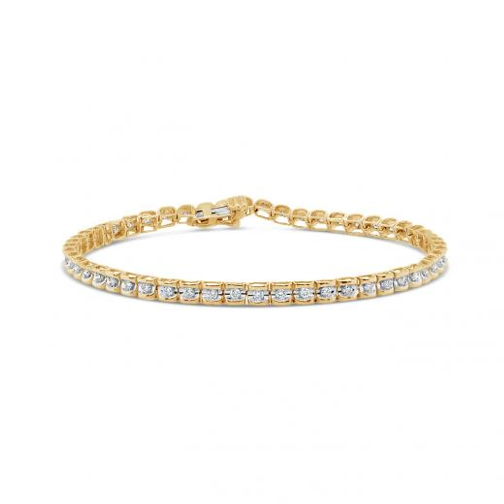 10K Yellow Gold 1.00CTW Diamond Bracelet
