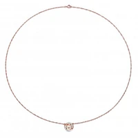 Julianna B 10K Rose Gold Morganite & Diamond Necklace