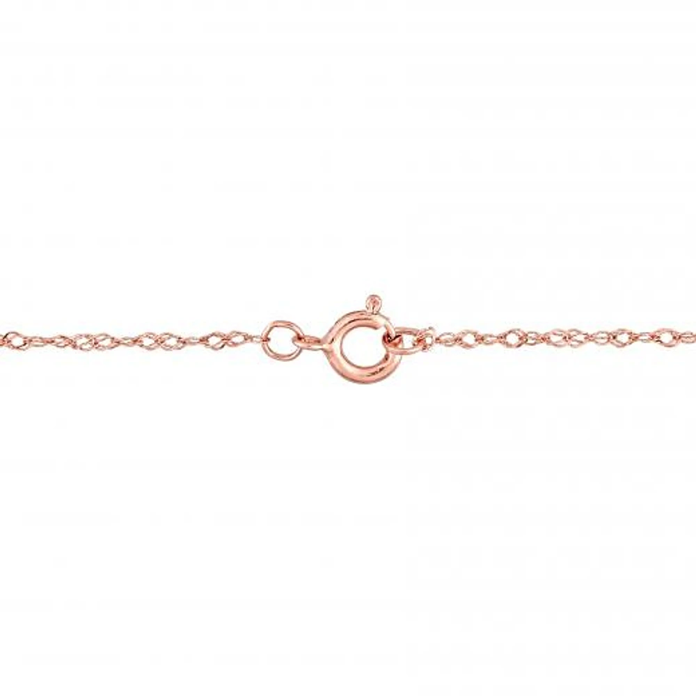 Julianna B 10K Rose Gold Morganite & Diamond Necklace