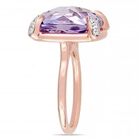 Julianna B 14K Rose Gold Rose De France & White Sapphire Fashion Ring