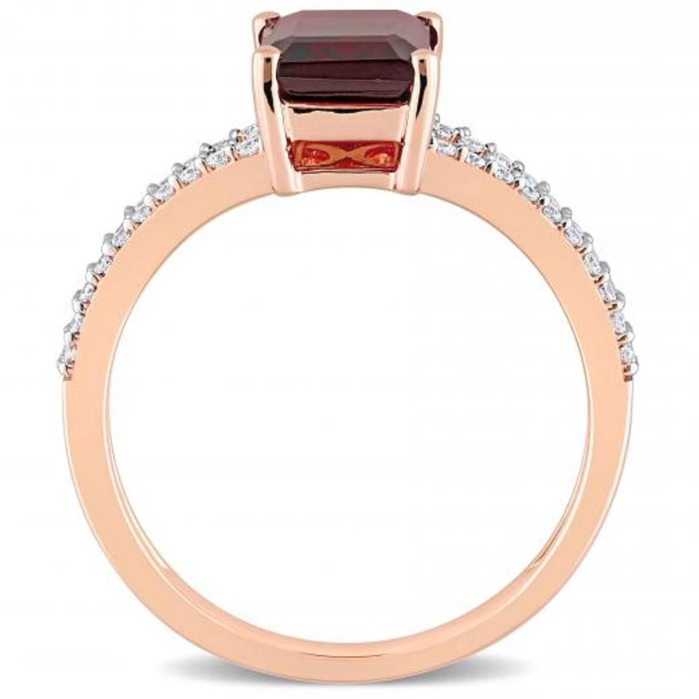 Julianna B 14K Rose Gold Garnet & Diamond Fashion Ring