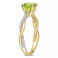 Julianna B 14K Yellow Gold Peridot & Diamond Fashion Ring