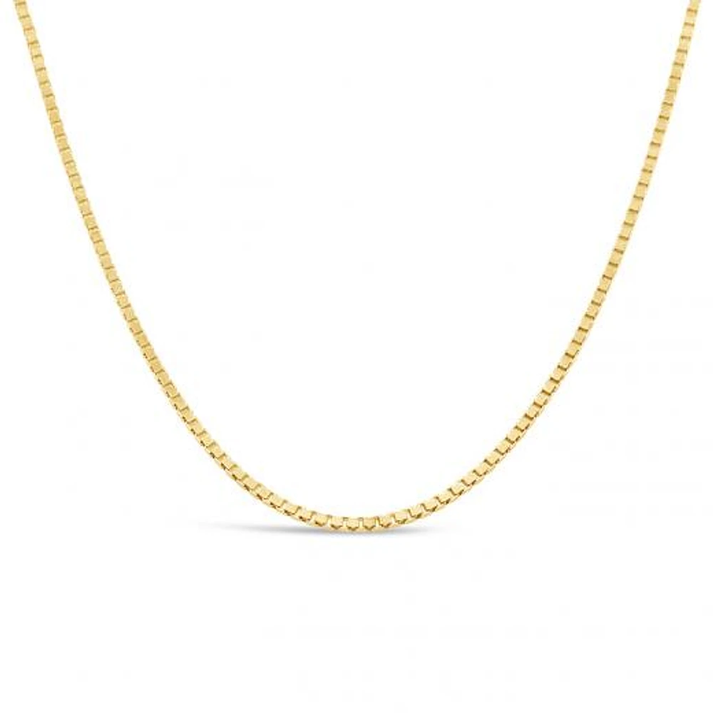 10K Yellow Gold 18" 1.3mm Box Chain
