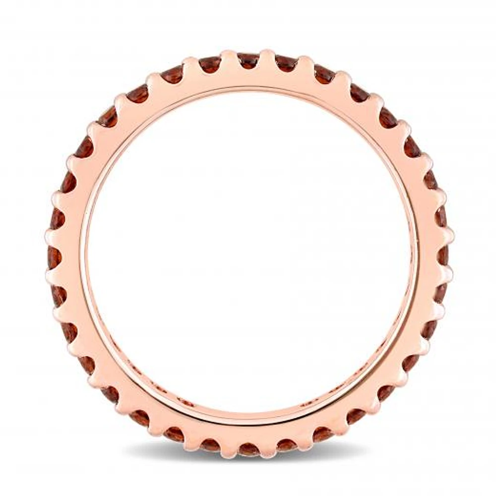 Julianna B 10K Rose Gold Garnet Eternity Ring