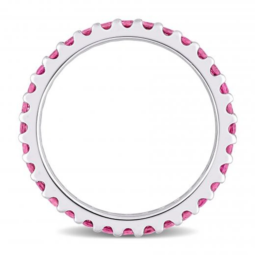 Julianna B 10K White Gold Pink Tourmaline Eternity Ring