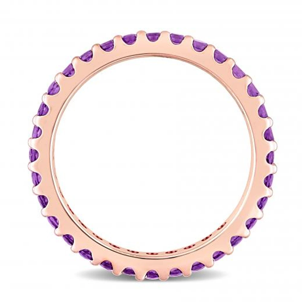 Julianna B 10K Rose Gold Amethyst Eternity Ring