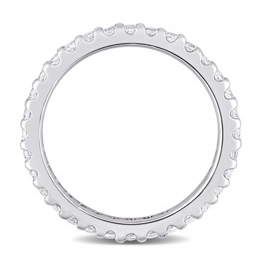 Julianna B 10K White Gold White Topaz Eternity Ring