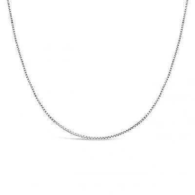 10K White Gold 20" 0.9mm Box Chain