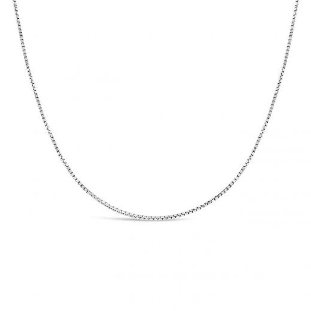 10K White Gold 18" 0.9mm Box Chain