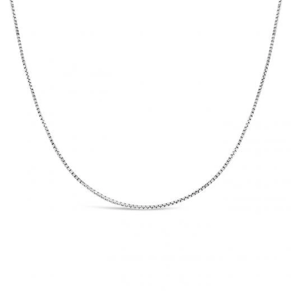10K White Gold 16" 0.9mm Box Chain