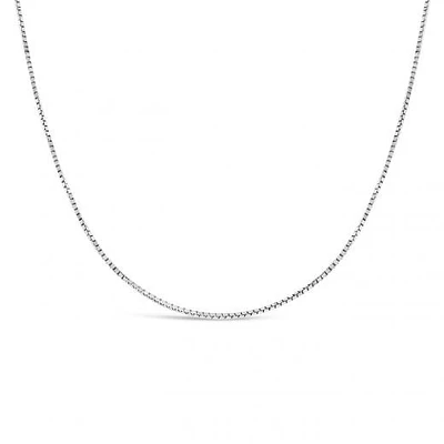 10K White Gold 16" 0.9mm Box Chain