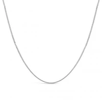 10K White Gold 16" 1.05mm Diamond Cut Curb Chain