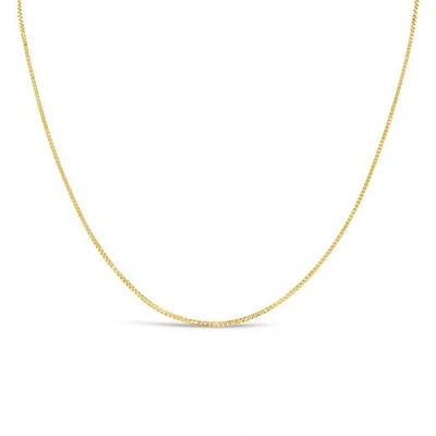 10K Yellow Gold 22" 0.8mm Box Chain