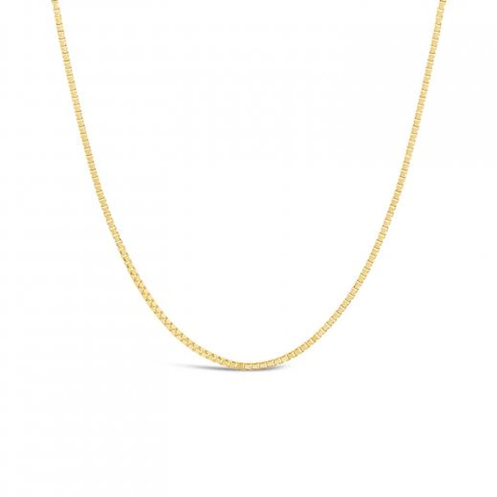 10K Yellow Gold 18" 0.8mm Box Chain