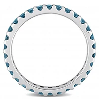 Julianna B 10K White Gold London Blue Topaz Eternity Ring