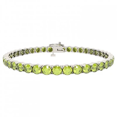 Sterling Silver Peridot Bracelet