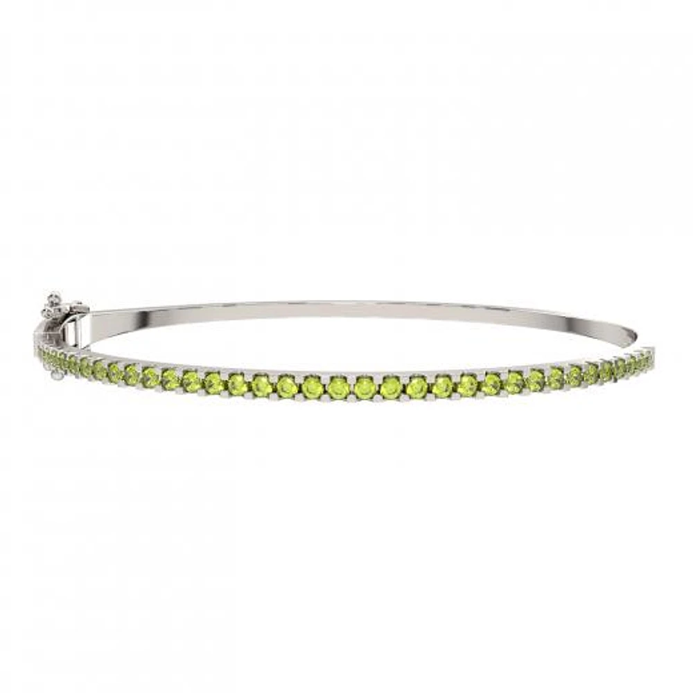 Sterling Silver Peridot Bangle