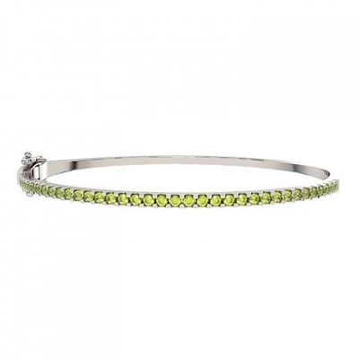 Sterling Silver Peridot Bangle