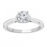 14K White Gold Lab Grown Diamond Solitaire Ring 1.00CT SI2/HI