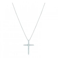 14K White Gold Lab Grown 1.00CTW Diamond Cross Pendant