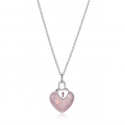 Elle Lock & Key Heart Necklace