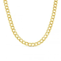 14K Yellow Gold 18" Diamond Cut Concave Curb Chain