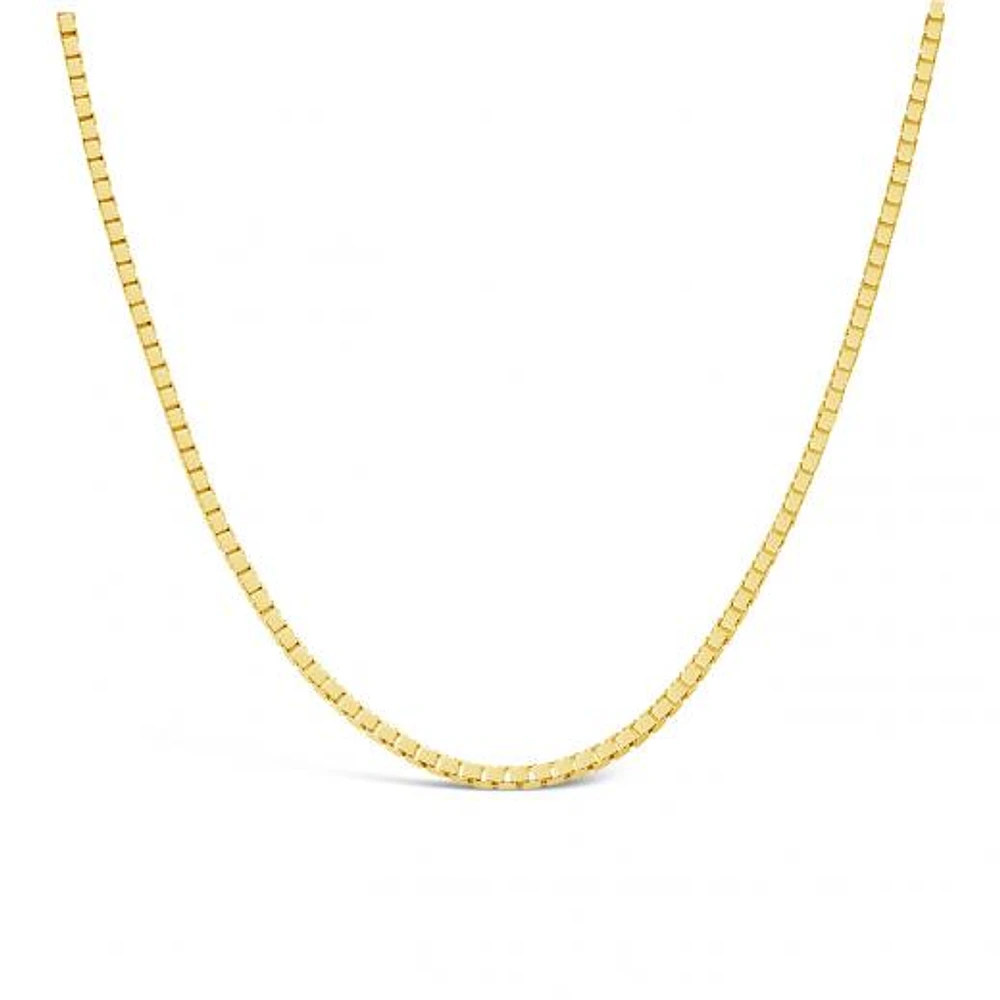 14K Yellow Gold 18" 1.00mm Box Link Chain