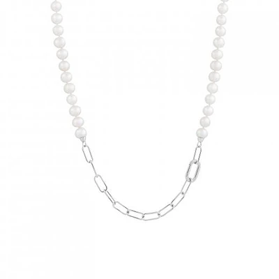 Sterling Silver 8-9mm Freshwater Pearl 22" Necklace