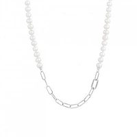 Sterling Silver 8-9mm Freshwater Pearl 22" Necklace