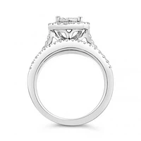 10K White Gold Diamond Three Piece Bridal Set 1.00CTW I2/HIJ