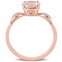 Julianna B 10K Rose Gold Morganite and Diamond Ring