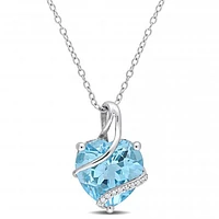 Julianna B Sterling Silver Sky Blue Topaz Pendant