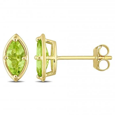 Julianna B 14K Yellow Gold Peridot Stud Earrings