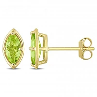 Julianna B 14K Yellow Gold Peridot Stud Earrings